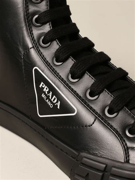 prada men sneakers black|prada men's sneakers outlet.